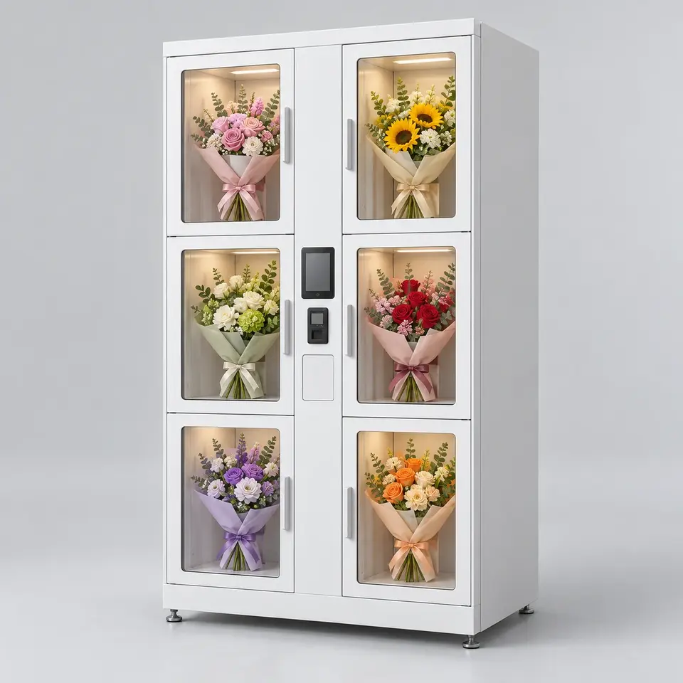 Flower Vending Machine AI concept illustration