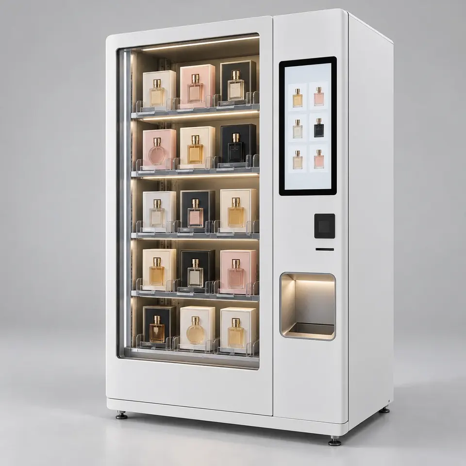 Perfume Vending Machine AI concept illustration